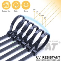 FSCAT Attaches de câble en plastique Nylon 66 de haute qualité 3.6*400mm Attache à fermeture éclair autobloquante Attaches de câble multifonctionnelles en plastique Nylon Wrap