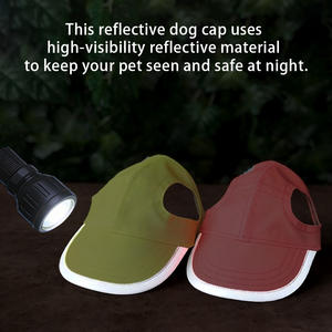 Outdoor-Sonnenhut, wasserdichter <span class=keywords><strong>Nylon</strong></span>-Bucket-Hut für den Sommer, Reisehut, reflektierende Baseball-Trucker-Kappe mit Ohrenloch für Hunde und Katzen - Product Image 2