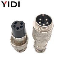 Connecteur GX16 en alliage de zinc/cuivre pour l'aviation, mâle/femelle, câble LC pour aviateur, 2 à 8 broches, prise circulaire à encliquetage, prise de connexion IP67 CE