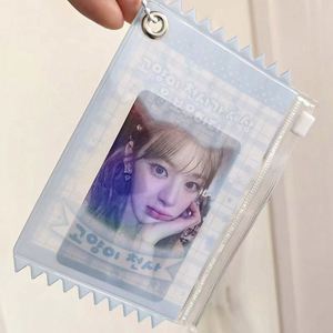 Transparent New Kpop Idol Custom Design PVC Plastic Photo Card Holder with Keychain Album Photo Card Holder With Prrotect Film - Product Image 5