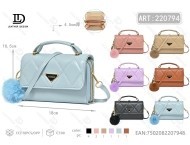 Borsa tote da donna con doppio manico in microfibra, pelle sintetica, tinta unita, per uso quotidiano, per tutte le stagioni - Product Image 1