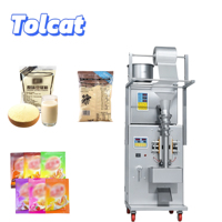 Machine d'emballage verticale entièrement automatique en acier inoxydable pour poudres, avec pesage, remplissage et scellage, pour épices et poudre de thé au lait