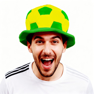 Gorro de Fútbol del Equipo Alemán con Diseño de Balón de Fútbol, Forma Redonda - Gorro de Fanático para Partidos de la Copa de Europa y Fiestas - Product Image 2
