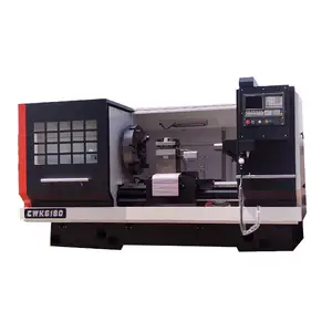 CWK6180 Máquina de Torno CNC de Banco de Control Numérico de Ordenador Ligero, Herramienta de Fresado de Cama Plana de Doble Husillo