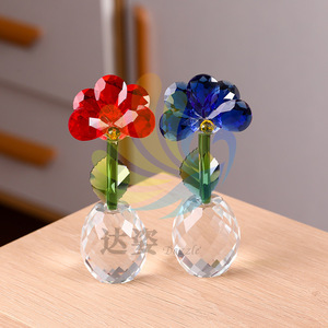 Flores de Cristal, Decoración de Flores Artificiales, Artesanía de Cristal Hecha a Mano, Decoración para el Hogar - Product Image 4