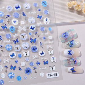 <strong>HONEY</strong> GIRL 3D/5D Butterfly Nail Art Stickers Plastic Shiny Self-Adhesive Autumn Style Designer Shell Decals and <strong>Charms</strong> Sheet - Product Image 2