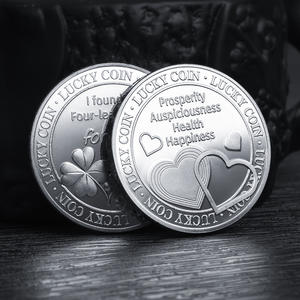 Pièce commémorative porte-bonheur Spot Love, pièce en relief trèfle porte-bonheur, correspondance cœur à cœur, médaille commémorative - Product Image 4