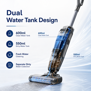 OEM Cordless Wet <b>Dry</b> Vacuum Cleaner Self Cleaning Floor Washer with Hot Air Drying 15KPa for Home Cleaning - Product Image 4