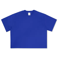 T-shirts courts amples personnalisés avec logo pour hommes, 100 % coton épais, coupe oversize, vente en gros pour l'été
