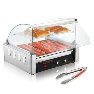 Machine à griller les hot-dogs électriques, équipement commercial pour en-cas, machine à barbecue automatique pour saucisses, 7 rouleaux automatiques pour hot-dogs - Product Image 2