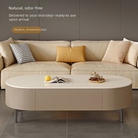 Nouvelles conceptions, design moderne et simple, table basse en bois naturel avec tiroir, meubles de salon, durable et facile à nettoyer