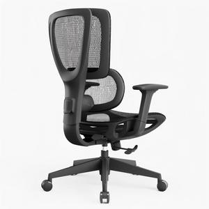 Chaise de <span class=keywords><strong>bureau</strong></span> réglable de qualité supérieure pour personnes obèses avec tissu en maille robuste, soutien lombaire et dossier mi-haut - Product Image 2