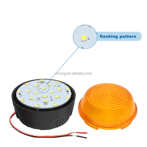 2 <strong>Bolts</strong> LED <strong>Flashing</strong> Strobe Road Safety Emergency Beacon Lights for Forklift Farm Machinery Bus ATV Cleaning Equipment DC10-110V - Product Image 3