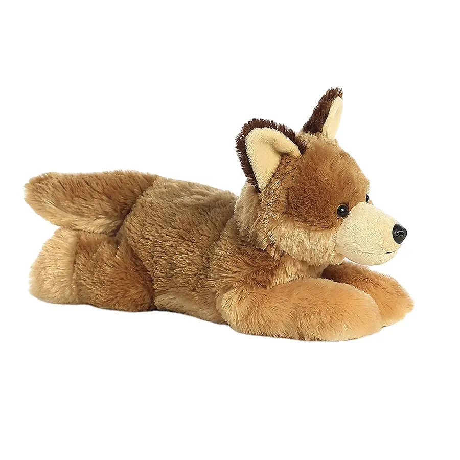 A028 плюшевый Койот, волк, мягкая игрушка, животное, коричневая пушистая Лежащая Подушка для сна, мягкие детские подарки, плюшевая игрушка волка, собака