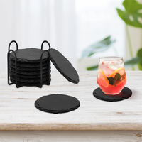 Sous-verres en ardoise noire en gros, directement de l'usine, pour bar, cuisine, gravables