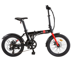 Vélo électrique pliable Naicisports 20 pouces en aluminium pour les trajets urbains, 7 vitesses, batterie intégrée au potenceau, freins à disque, pneus - Product Image 1