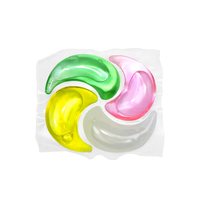 Dosettes de détergent à lessive soluble dans l'eau 4-en-1 capsules de gel de lavage ménager vente en gros de détergent ménage lavage