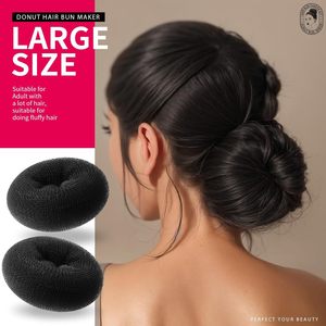 Herramienta para hacer moños en forma de donut, suministro directo de fábrica, moño de nailon para peinar, herramienta mágica autoadhesiva para hacer moños. - Product Image 4