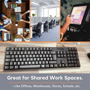 Wholesale in Stock Wired Full Size Multimedia Keys ABS Office Standard Membrane <b>Keyboard</b> for Desktop - Product Image 6
