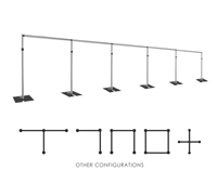 Soporte Rectangular Plateado de Aluminio de 4 Lados para Fondo, Duradero, para Bodas, Eventos, Aniversarios, con Exhibidores de Globos