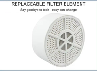 Cartouche de remplacement en plastique ABS charbon actif filtre à boule de bain douche revitalisant à haut rendement filtre à eau pour baignoire douche
