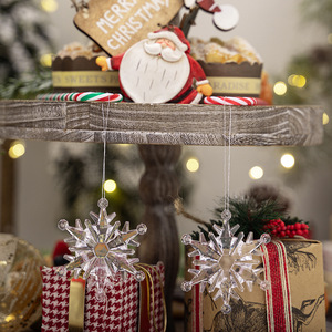 Adornos Colgantes Acrílicos de Copo de Nieve y Cono de Hielo para Árbol de Navidad, Diseños Personalizados de Alta Calidad LK, Ecológicos - Product Image 2