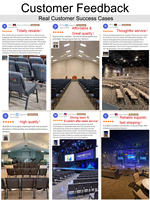 Chaises de Théâtre Empilables en Métal Rembourrées, Entrelacées, Vente en Gros à Bon Prix pour Mobilier d'Auditorium et Chaises d'Église Rembourrées