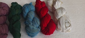 Fil de chenille brut en soie Sari, rubans écologiques pour l'art des fibres, la fabrication de bijoux, les projets d'artisanat, l'emballage cadeau, le tissage textile, le bricolage - Product Image 3