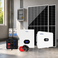 Kit d'énergie solaire domestique personnalisé avec une puissance de sortie de 6 kW/8 kW et des options de batterie au lithium ou au plomb-acide