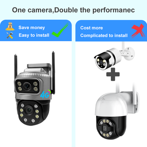 V380pro 4G ống kính kép CCTV <span class=keywords><strong>Camera</strong></span> an ninh tự động theo dõi âm thanh hai chiều tầm nhìn ban đêm Cảm biến CMOS hỗ trợ dữ liệu đám mây thẻ SD - Product Image 6