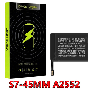 ISUNOO 309mAh 100% ใหม่ A2552 <span class=keywords><strong>แบ</strong></span><span class=keywords><strong>ต</strong></span>เตอรี่สำหรับซีรีส์ <span class=keywords><strong>7</strong></span> 45 มม.นาฬิกาเปลี่ยนแบตเตอรี่+ เครื่องมือฟรี - Product Image 4