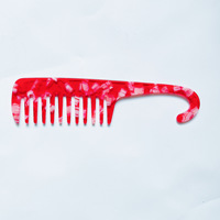 Peigne à cheveux à motif marbré avec dents larges, peigne à démêler, ne se casse pas facilement, peigne pour coiffer les cheveux lâches et bouclés