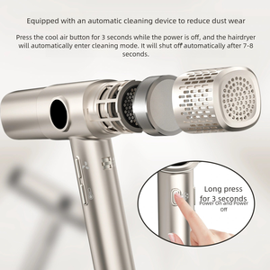 مجفف شعر احترافي للسفر بقوة 1800 واط، خفيف الوزن مع محرك BLDC، أيونات سالبة، ناشر على شكل حرف T ومركزات تصفيف كهربائية - Product Image 5