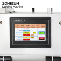 Machine d'étiquetage automatique ZONESUN ZS-TB160POP pour sachets, boîtes et emballages à surface plane, avec impression par transfert thermique en ligne