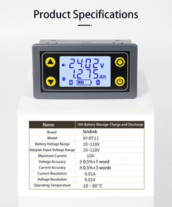 Módulo de Gestión y Protección de Carga y Descarga Automática de Baterías de Litio XY-BT11 10A con Medidor de Coulomb - Product Image 6