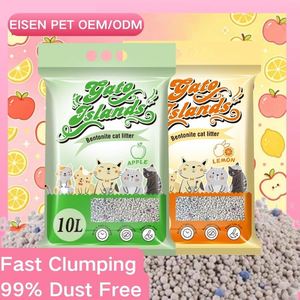 Litière pour chat en bentonite de sodium Eisen Wholesale 10L, agglomération rapide, sable sanitaire, sans poussière - Product Image 1
