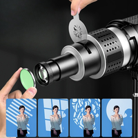Kit d'Éclairage de Studio Photo pour Artiste Vidéo avec Lentille Conique et 35 Gobos, Projecteur Optique pour Photographie