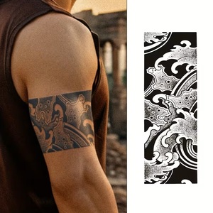Arm Band Temporary <b>Tattoo</b> Stickers <b>Paper</b> Material Water Resistant Body Face <b>Tattoo</b> Lasting 2 Weeks - Product Image 1