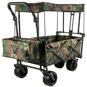 Outdoor Inklapbare Opvouwbare Vouwen Carry Strand Trolley Camping Wagon Camping Winkelwagen Vouwen Wagon Winkelwagen Picknick Winkelwagen