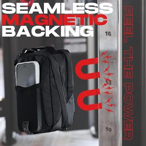 Pochette magnétique pour téléphone portable avec logo personnalisé, sac de sport magnétique, sac de fitness, porte-bouteille d'eau de voyage avec sangle - Product Image 2