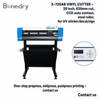 Traceur de découpe de vinyle à contour automatique X-720AB 720mm 28 pouces avec caméra CCD, compatible Signmaster, pour autocollants, décalcomanies et impression UV