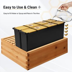 Plastic Bee Hive Feeder <b>Frame</b> 4L-2 Pack 19" X 2" X 9" <b>Deep</b> <b>Frame</b> Water Feeder Easy Use Bee Farm Equipment - Product Image 4