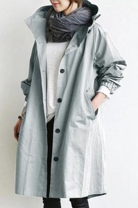 Giacca a vento da donna autunno inverno stile Casual tinta unita tasche con bottoni Plus Size cappotto a maniche lunghe con cappuccio tessuto di lana - Product Image 3