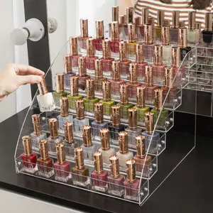 Nail Polish Organizer 49 Bottles of 7 Layers Display Racks Eyeglasses Storage Organizer Oils Holder Makeup Organizer