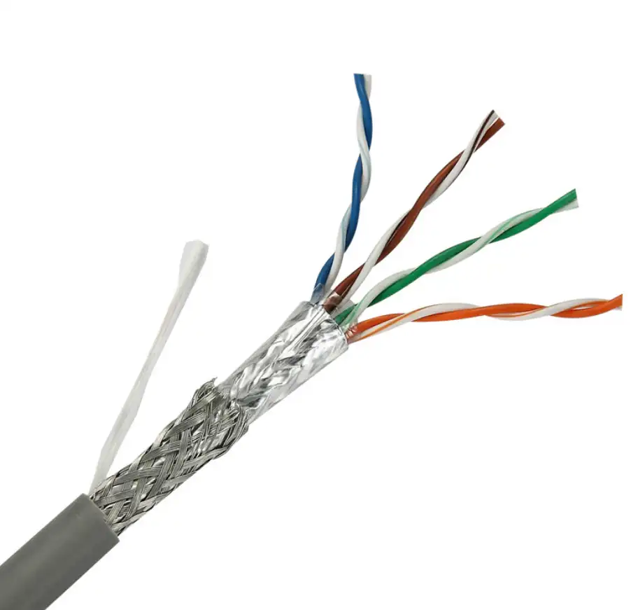 Высокое качество 150V Сетевой кабель CAT5e неизолированная медь SSTP экранирования кабелей