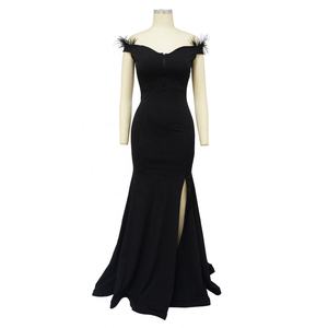 2025 का नया फैशन ऑफ कंधे की पोशाक ठंडी आस्तीन स्वीप ट्रेन शाम को पार्टी के कपड़े - Product Image 5