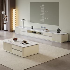 Mueble Moderno para <span class=keywords><strong>TV</strong></span> con Marco de Madera de Lujo, Unidad de Gabinete para <span class=keywords><strong>TV</strong></span> Gris de Diseño Sencillo, Juego de Soporte de <span class=keywords><strong>TV</strong></span> de Lujo Ligero para Sala de Estar - Product Image 1