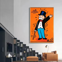 Moderne abstrait toile mur Art inspirant millionnaire argent rue affiches décor à la maison monopolistique Graffiti abstrait affiche Art