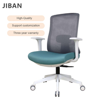 Chaise de bureau à coussin épais, soutien lombaire, réglage manuel, respirante, siège de travail pour ordinateur, vente directe usine