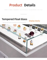 Vitrine réfrigérée pour pâtisserie à une seule couche, présentoir à gâteaux, refroidisseur à gâteaux, comptoir de présentation, porte en verre, réfrigérateur sur comptoir